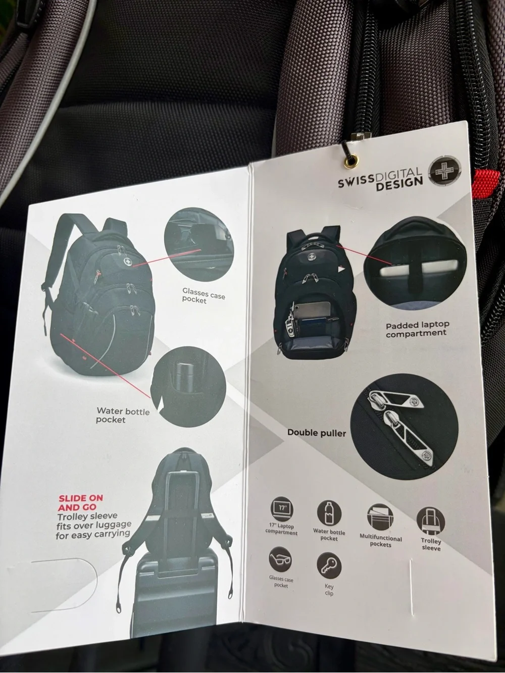 NWT SWISSGEAR Black and Gray Everyday Laptop Backpack